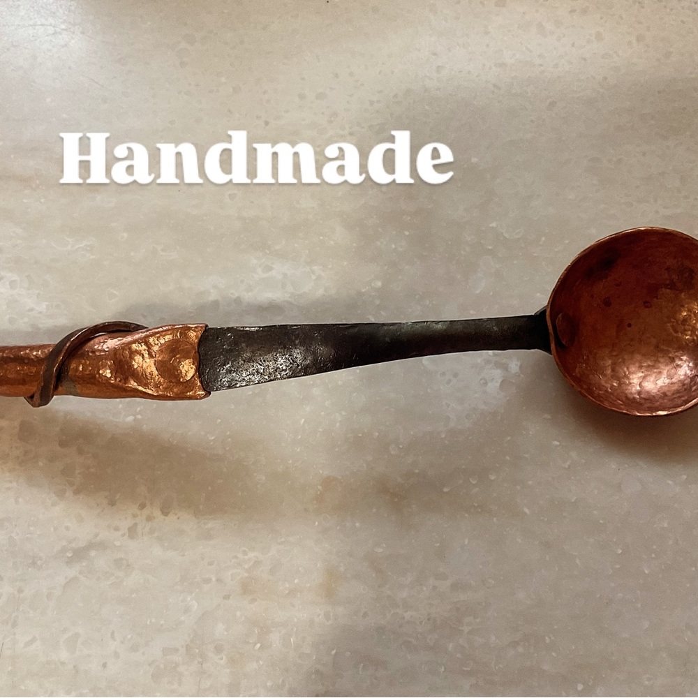 Handmade Copper and Black Spoon